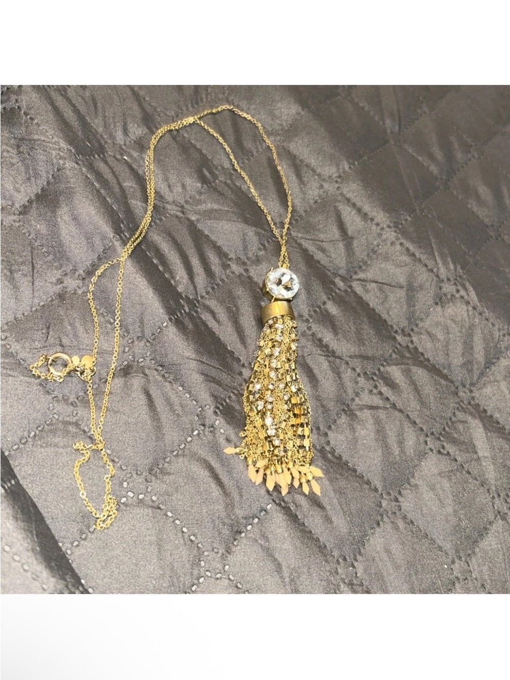 Ann Taylor Gold Tassel Pendant Necklace - Women Jewelry